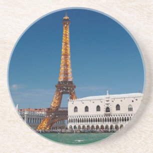 Posavasos De Arenisca 2 para 1 Venecia y París - Mundo mixto