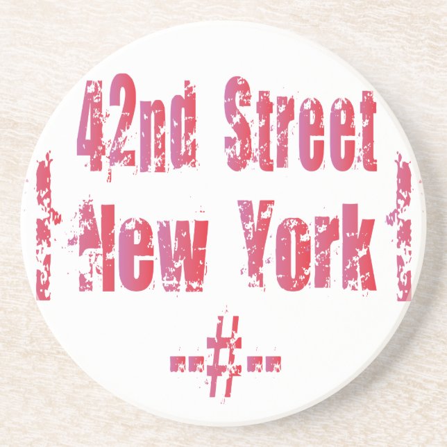 Posavasos De Arenisca 42nd street. (Frente)