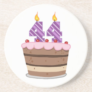 Posavasos De Arenisca 44 años en el pastel de cumpleaños