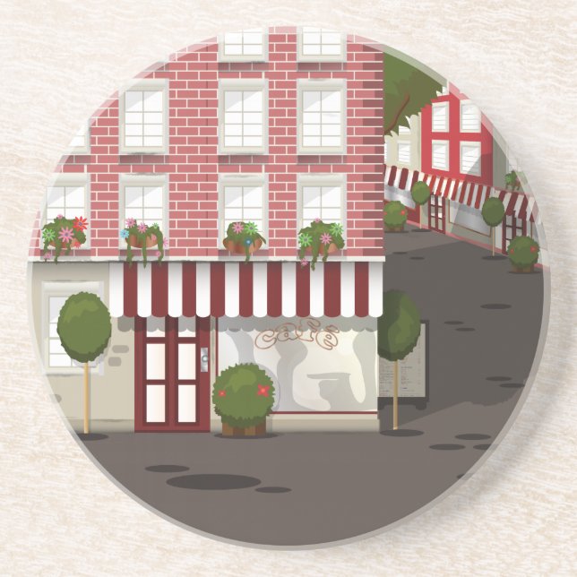 Posavasos De Arenisca 4.º cafetería (Frente)