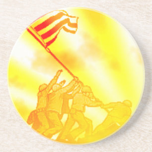 Posavasos De Arenisca 4 de julio Iwo Jima, Dios bendiga a la montaña rus