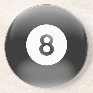 Posavasos De Arenisca 8 Monstruo de Billiard Black Ball