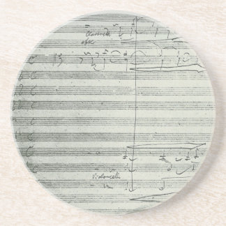 Posavasos De Arenisca 9na sinfonía de Beethoven, manuscrito de la música