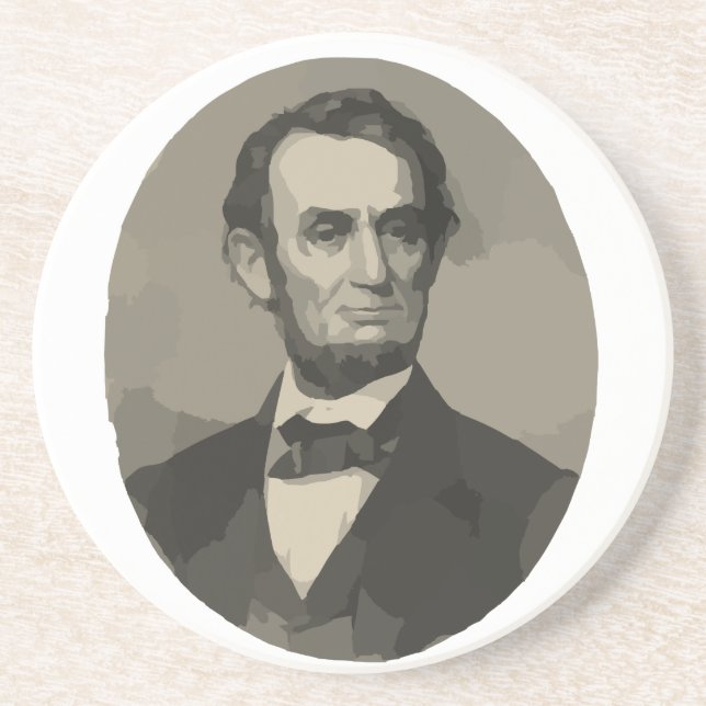 Posavasos De Arenisca abraham lincoln (Frente)