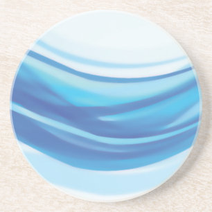 POSAVASOS DE ARENISCA ABSTRACTO BLUE WHITE DIGITAL SWIRLS GUAY DIGITAL B
