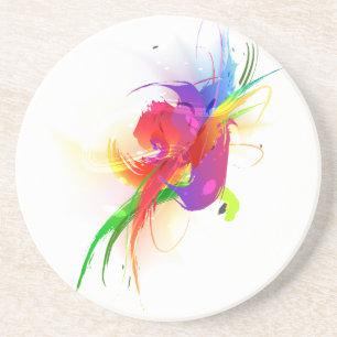 Posavasos De Arenisca Abstracto de las salpicaduras de pintura de arcoir