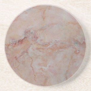 Posavasos De Arenisca Acabado de piedra de mármol rosa de estriado