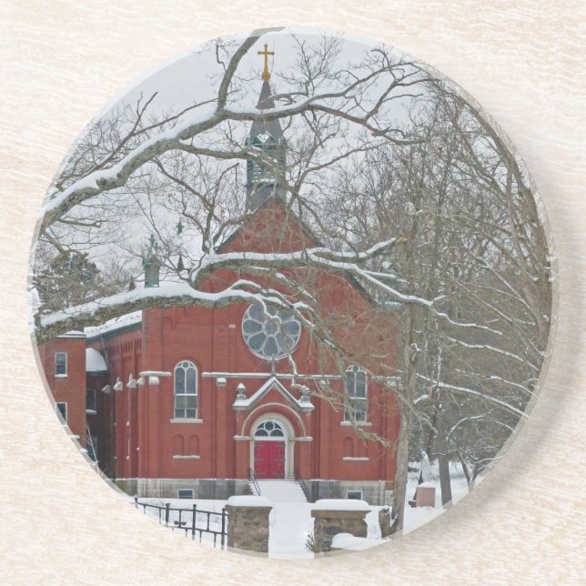 Posavasos De Arenisca Academia Arcadia (Frente)