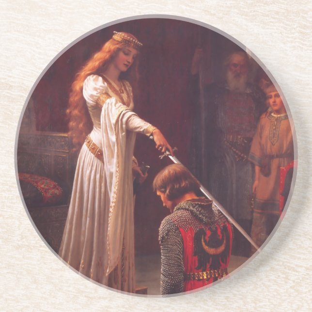 Posavasos De Arenisca Accolade - El caballero (Frente)