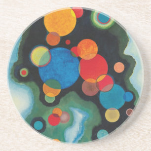 Posavasos De Arenisca Aceite abstracto de impulso profundo en canvas Kan