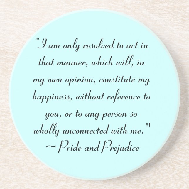 Posavasos De Arenisca Actuar de manera que constituya la felicidad Jane  (Frente)