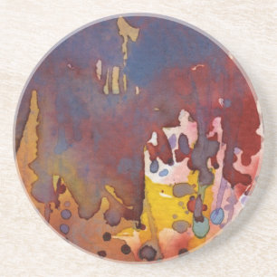 Posavasos De Arenisca acuarela 8 del fondo