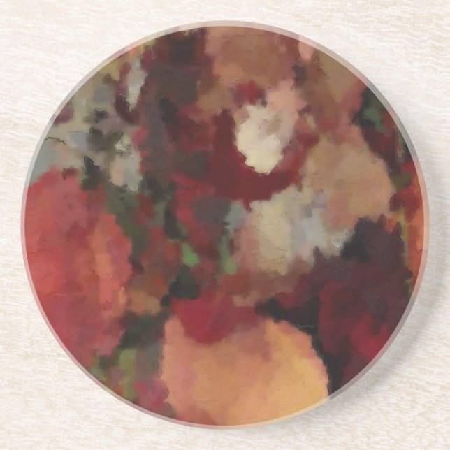 Posavasos De Arenisca Acuarelas de otoño (Frente)