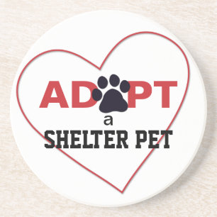 Posavasos De Arenisca Adopte a un mascota del refugio