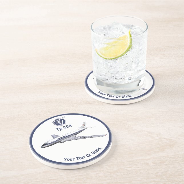 Posavasos De Arenisca Aerolínea Tupolev (Т у п о е) Tu-104 (Lado)