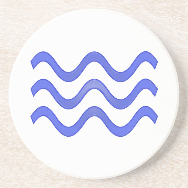 Posavasos De Arenisca Agua (Frente)