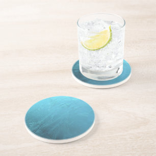 Posavasos De Arenisca Agua congelada Helado Azul Moda Invernal Metálico