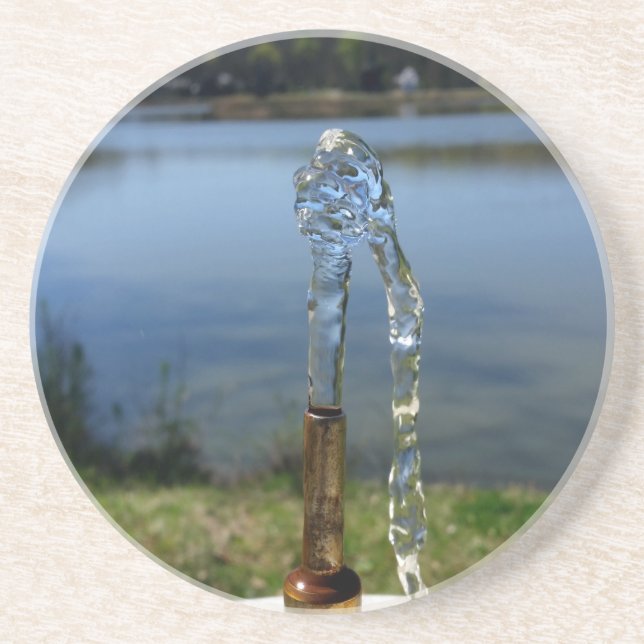 Posavasos De Arenisca agua potable (Frente)
