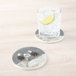 Posavasos De Arenisca Aguilas divertidas y gaviota