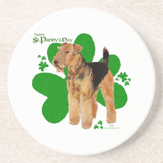 Posavasos De Arenisca Airedale Terrier St Paddy (Frente)