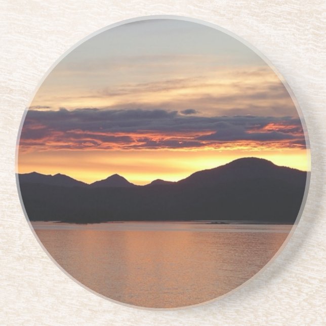 Posavasos De Arenisca Alaskan Sunset I Beautiful Alaska Photography (Frente)