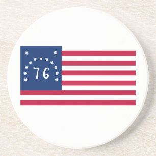 Posavasos De Arenisca Alcohol de la bandera de Estados Unidos Bennington