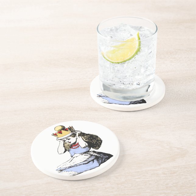 Posavasos De Arenisca Alicia y la Corona 1 (Lado)