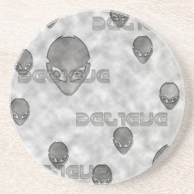 Posavasos De Arenisca Alien Believe (Frente)