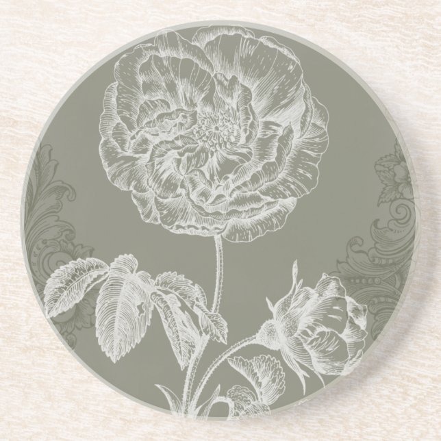 Posavasos De Arenisca Alivio floral I (Frente)