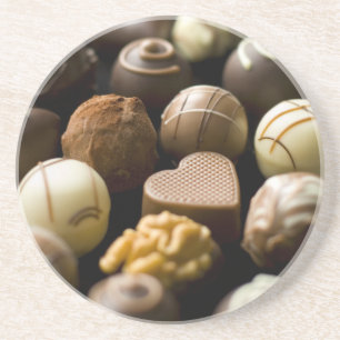Posavasos De Arenisca Almendras garapiñadas deliciosas del chocolate