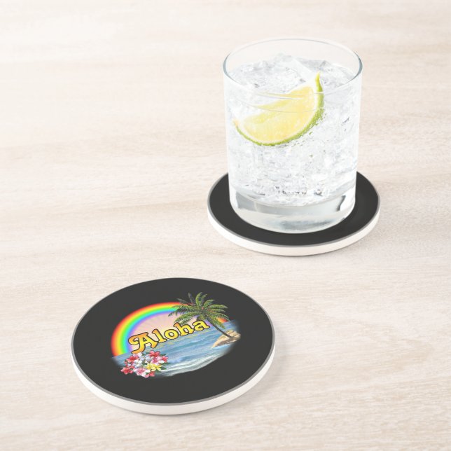 Posavasos De Arenisca Aloha (Lado)