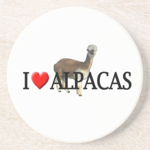 Posavasos De Arenisca Alpacas del corazón I