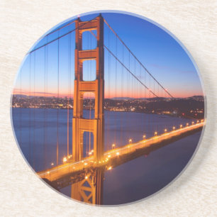 Posavasos De Arenisca Amanecer sobre el puente de San Francisco y del