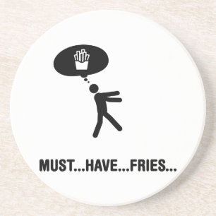 Posavasos De Arenisca Amante de las patatas fritas