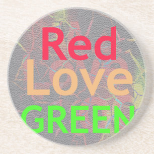 POSAVASOS DE ARENISCA AMAR EL ORO ROJO VERDE