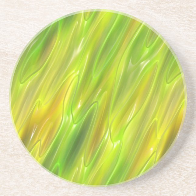 Posavasos De Arenisca Amarillo del líquido (Frente)