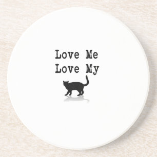 Posavasos De Arenisca Ámeme amor mi gato