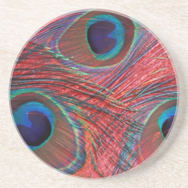 Posavasos De Arenisca América del Norte, EE.UU., WA, Redmond, Peacock (Frente)