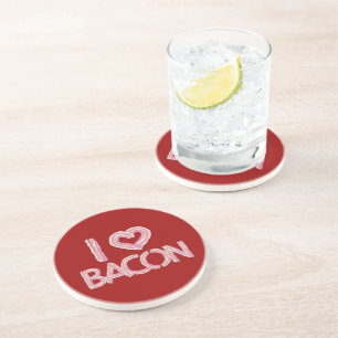 Posavasos De Arenisca Amo a Bacon