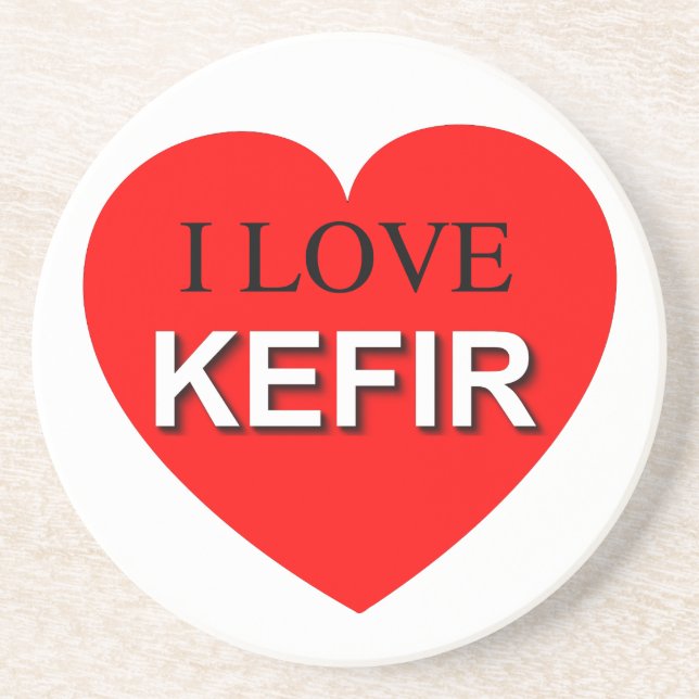 Posavasos De Arenisca Amo a Kefir (Frente)