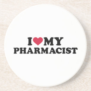 Posavasos De Arenisca Amo a mi farmacéutico