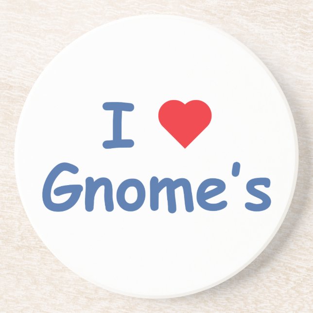 Posavasos De Arenisca Amo el gnomo (Frente)