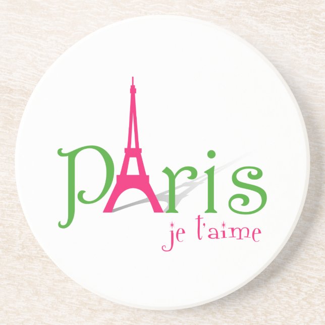 Posavasos De Arenisca Amo París (Frente)