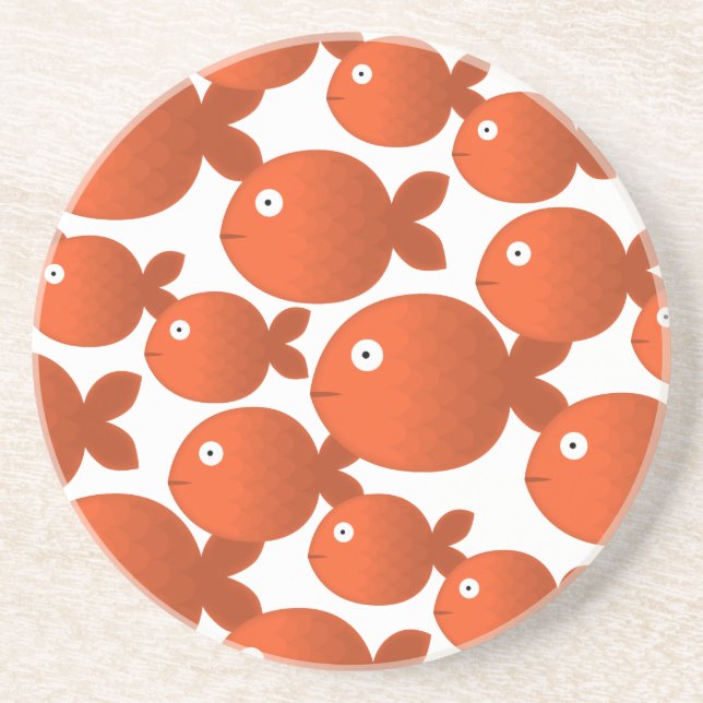 Posavasos De Arenisca Amor a pescado (Frente)