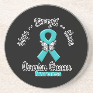 Posavasos De Arenisca Amor de la fuerza de la esperanza del cáncer
