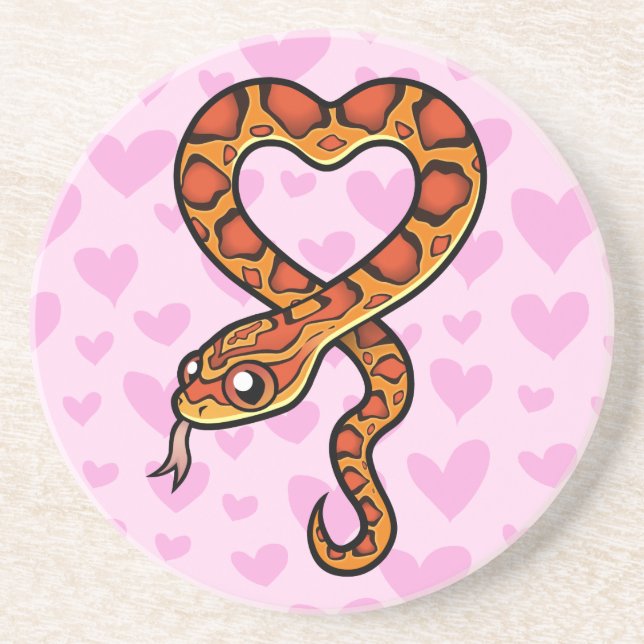 Posavasos De Arenisca Amor de serpiente (Frente)