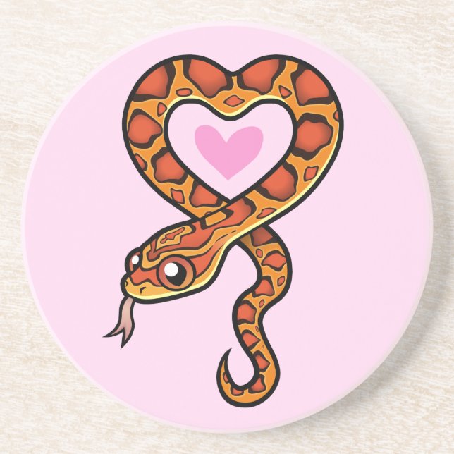 Posavasos De Arenisca Amor de serpiente (Frente)