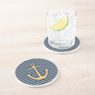 Posavasos De Arenisca Anclaje de franjas de la marina