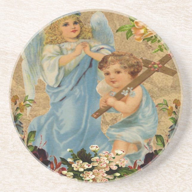 Posavasos De Arenisca Angel Children Coaster (Frente)