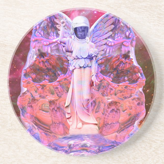 Posavasos De Arenisca Ángel espacial (Frente)
